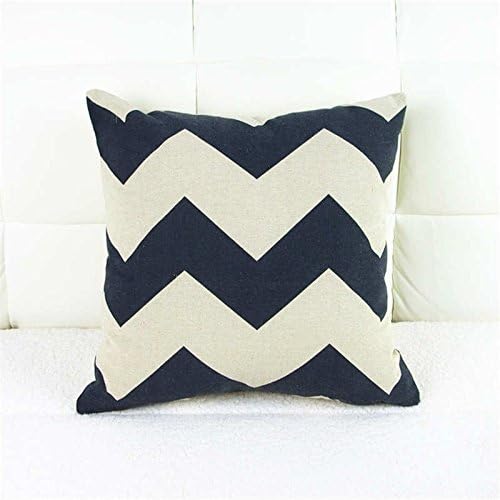 pillow case covers with zipper Pillow Case Black and White Pattern Pillowcase Cotton Linen Printed 18x18 Inches Geometry Euro pillow case standard size (A6)