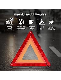 MYSBIKER Triple Advertencia Triángulo Advertencia de Emergencia, Triángulo Reflector Kit de Seguridad Triángulo, 3 unidades, 3 paquete de