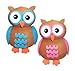 Tenna Tops Owl Couple Car Antenna Toppers/Auto Mirror Danglers/Dashboard Accessories (Pack of 2)