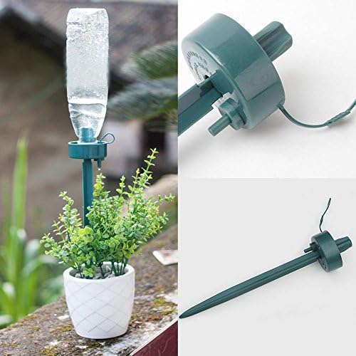 MaxFox Self Watering Flower Spikes Device，Vacation Plant Drip Irrigation Automatic Sprinklers Tools for Potted Indoor&Outdoor (Green)