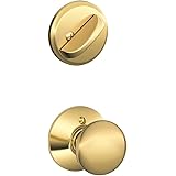 Schlage Plymouth Exterior Handleset With Deadbolt - Bright Chrome (Exterior Half Only)