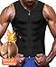 Eleady Men's Sauna Sweat Vest Weight Loss Waist Trainer (Black Sauna Tank Top Men, 2XL)