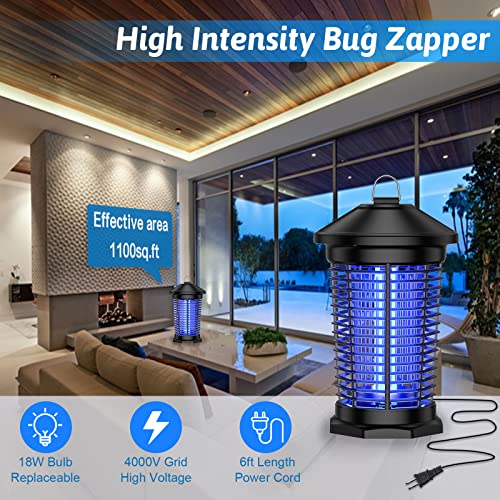 Bug Zapper Outdoor, Mosquito Zapper, 4000V Electric Bug Zapper Indoor