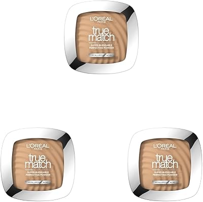 L'Oréal Paris True Match Perfecting Powder W3 Pack of 3 Light Texture Hyaluronic