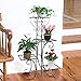 Moutik Home Metal Plant Stand:Flower Holder Pots Garden Yard Decor Display Stand with 4 Tiers Living Room Shelf Organizer for Outdoor Indoor Planter Rack Corner Black