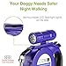 Retractable Dog Leash with Flashlight, Cozzine 3 in 1 Adjustable Pet Leash 15 Feet Long Walk Dog Stripe with Poop-Bag, LED Light, for Small Medium Dogs 55lbs, Gift for Mother