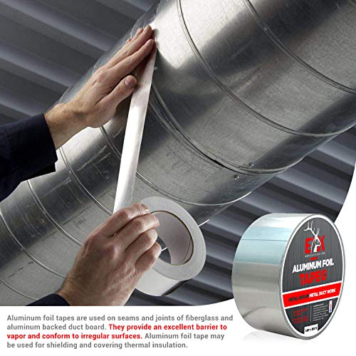 Aluminum Foil Tape for Metal Repair and Duct Work (1.88" x 150' x 2.7mil) - Thumbnail 3
