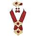 Africanbeads Red African Beads Jewelry Set,african Costume Jewelry Set