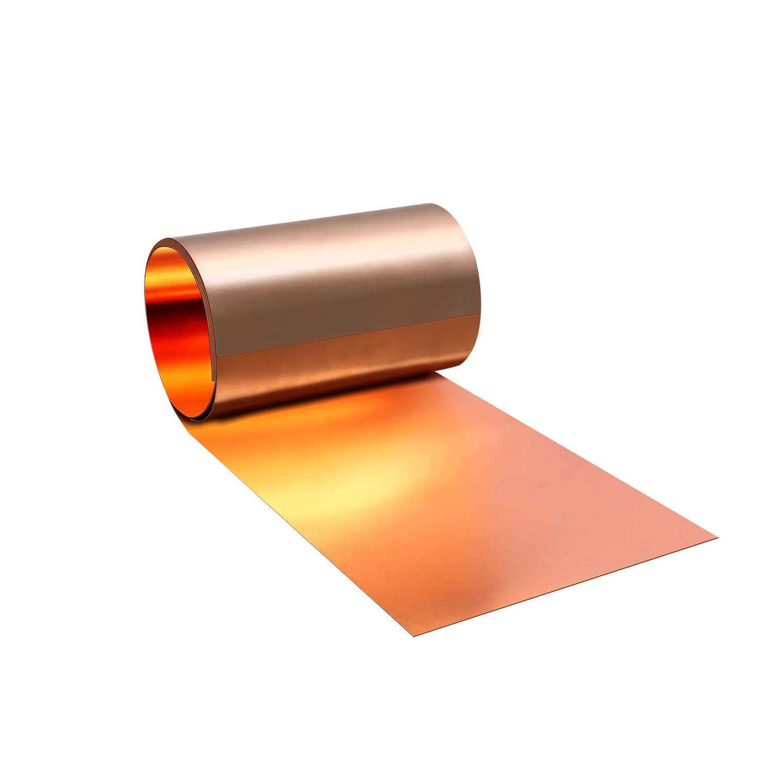 Uxney Copper Sheet Roll,Copper Flashing Roll 1000x150x0.3mm(LxWxT) for Roof Repair, Plumbing, DIY Projects - Pure Copper Strip for Crafts & Electrical Work