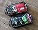 Purada Clear Pouch Travel Electronics Organizer with Padded Back Panel (Black)