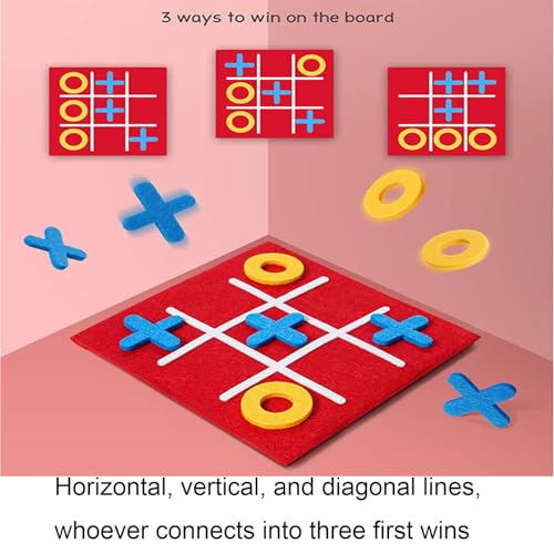 Tic Tac Toe Mini Board Game Toy and Family,Birthday Party Favors,Goody Bag,Fun Indoor Game Night Activity, Gifts, Easy to Store(Bulk Pack of 12)