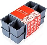 Large Square Ice Cube Silicone Mold Trays (Set of 2), BPA Free, Perfect for Whiskey, Bourbon, Cocktails & all beverages, Easy Release Individual Cavity Technology with 16 Unique Novelty Anime Designs