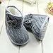 DZT1968 Baby Girl Soft Anti Slip Sole Knit Cotton Bowknot Shoes Snow Boots Socks (0~6 Months, Gray)
