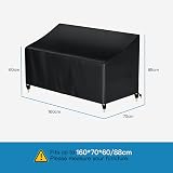 AWNIC Garden Bench Cover 3 Seater Waterproof Tear Resistant 160x70x60/88cm view 2