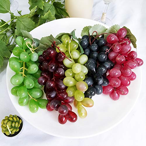 image for windiy Supla 10 Pack Assorted Artificial Grapes Frosted Grape Clusters