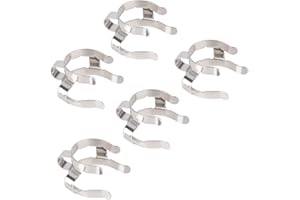 FunChem Metal Joint Clips, 5 pcs Keck Clamp 19 mm Keck Clip #19 Metal Clips for Lab 19/22 Ground Joint Lab Accessory