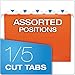 Pendaflex Reinforced Hanging File Folders, Letter Size, Orange, 1/5 Cut, 25/BX (4152 1/5 ORA)
