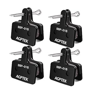 4X AGPTEK fietsschijfremblokken, high performance remblokken Schijfremblokken & veer (hars) voor mountainbike…