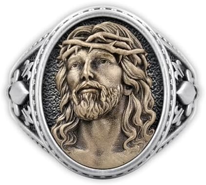 Amazon.com: VARTOVAR JEWELRY crucifix Jesus ring with Christ face