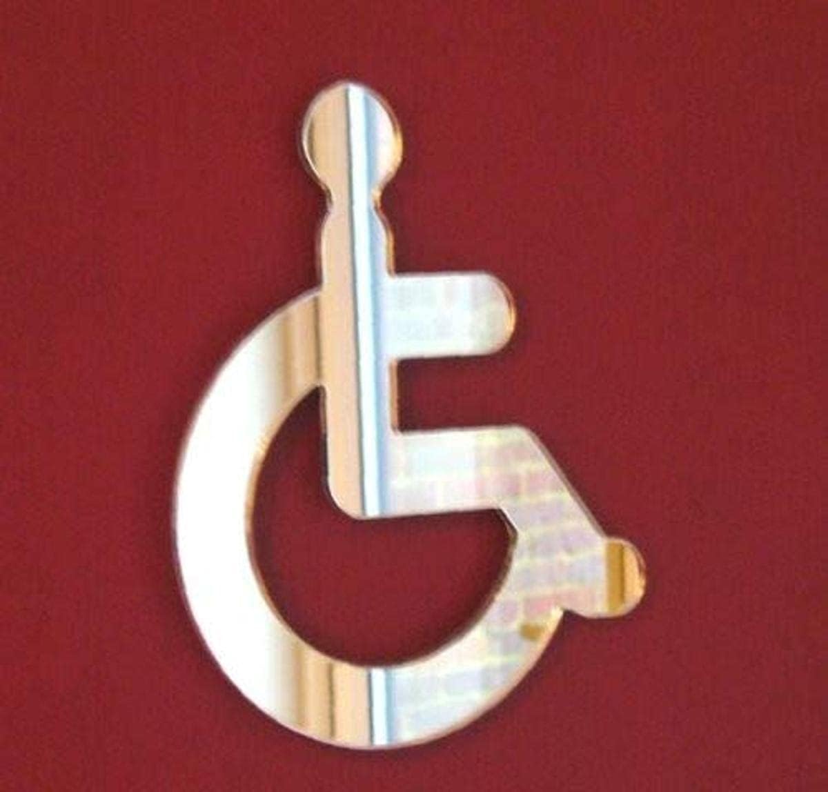 Disabled Toilet Sign Mirror 12cm