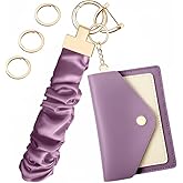 Yucaxu Key Ring Bracelets Keychain Wristlet, Cute Key Chain Wrist Lanyard Strap for Women Car Keys ID Badges Wallet for Girls