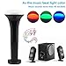 LP LED Flashlight , Multi-function Color Changeable By Sound Control Rechargeable By Usb Cable , for Concert , House Party , Outdoor Camping Trip , Entertainment Acts ，portable and Lightweight (Black)