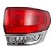 Passengers Taillight Tail Lamp Quarter Panel Mounted Lens w/Chrome Trim Replacement for Jeep Grand Cherokee 68110016AE