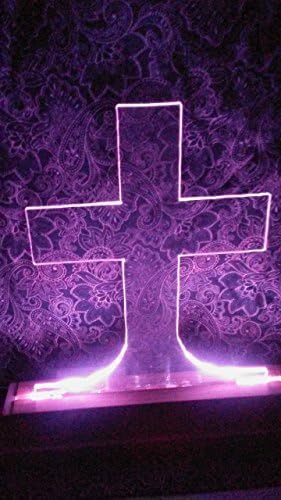 Illuminated LIGHT UP CROSS multi color LED lights, ambient lighting, night light, battery operated, low light desk lamp, nursery, wedding gift, gift for her or him, church decoration, altar, handmade
