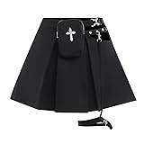 Twfsgirl Goth Mini Skirts for Women Black Punk