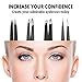 EKKONG Tweezers Set,4 Pieces Precision Eyebrow Stainless Steel Tweezers Kit,Hair Removal Tweezer,Removal of Eyebrow and Facial Hair(Black)