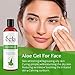 ecla SKIN CARE (8 oz / 240 ml Aloe Vera Gel, 100% Pure Aloe Vera Gel for Face, Body, & Hair, Cold-Pressed Aloe Vera Juice, Soothing Organic Aloe Vera Gel, Alcohol Free