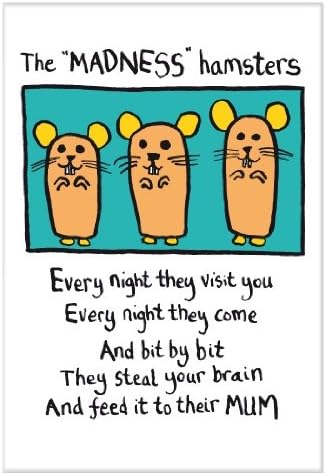 NEW! Edward Monkton Fridge Magnet The Madness Hamsters