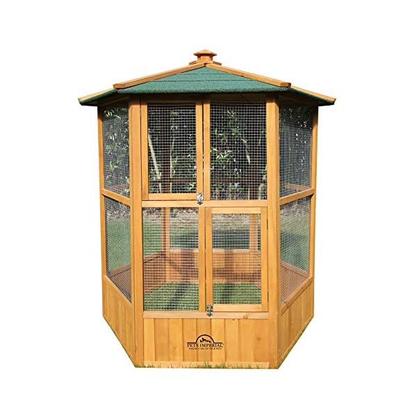 Pets Imperial® Voliera Esagonale in Legno