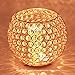 VINCIGANT Gold Crystal Bowl Candle Holders Centerpieces for Dining Room Table/Decoration Candelabra/Gift Boxed/8 Inches Diameter