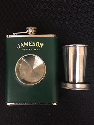Jameson Irish Whiskey Flask With Built In Collapsable Shot Glass Amazon Co Uk Kitchen Home