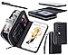 Urvoix iPhone 6 / iPhone 6S Case, Woven Skin Leather Zipper Wallet Detachable/Separable Magnetic Back Shell Cover w/Hand Strap, Card Slots for iPhone6/6S (4.7