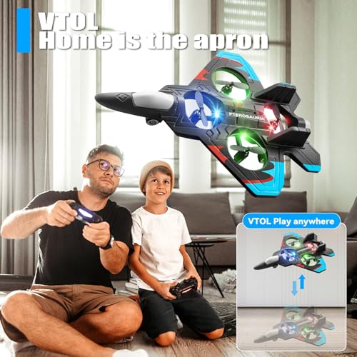 LBOYLOVE® V32 Foam Remote Control Airplanes for Kids 8-16, RC Airplane Fighter Jet with Light, 360° Flip, Gravity Sensing, Stunt Roll, Remote Control Fighter Jet for Boys, Girls, Teens and Adults