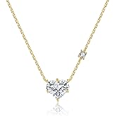 E Gold Love Heart Necklace for Women, 14K Gold Plated Cubic Zirconia Pendant Necklaces, Christmas Valentine's Day Wedding Anniversary Birthday Jewelry Gifts for Her Wife Mom