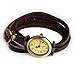 Simple Leather Vintage Female Bracelet Lady Woman Quartz Watch Wristwatch Brown