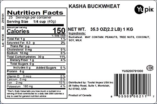 YUPIK KASHA BUCKWHEAT, 2.2 LB, PACK OF 1