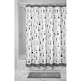 InterDesign SophistiCat Fabric Shower Curtain, 72 x 72, Black/White (Misc.)
