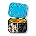 LunchBots Trio Stainless Steel Food Container - Three Section Design Perfect for Healthy Snacks, Sides, or Finger Foods On the Go - Eco-Friendly, Dishwasher Safe and BPA-Free - Aqua Dots