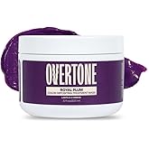 Overtone Semi Permanent Hair Color Conditioner, Royal Plum, 8 oz, Nourishing, Damage-Free, Color Depositing Mask for All Hair Types with Shea Butter & Coconut Oil, Vegan & Cruelty-Free