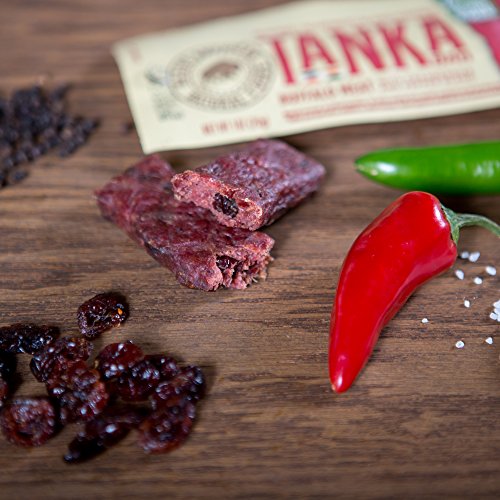 Meat Bar with Buffalo and Cranberries by Tanka, Spicy Pepper, Beef Jerky Alternative, Gluten Free Snacks, 1 Ounce Bar, Pack of 12 - Thumbnail 6