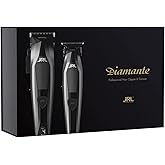 JRL Diamante Clipper &amp; Trimmer Set DI2025B &ndash; Brushless Motor, Fade Blade, Smart Clip Technology, Reset IQ Charge, 8200 RPM, 4-Hour Run Time for Barbers &amp; Stylists (Black)