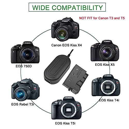 Gonine Ack E8 Ac Adapter Dr E8 Dc Coupler Power Supply Kit For Canon Eos Rebel Gonine Ack E8 Ac Adapter Dr E8 Dc Coupler Power Supply Kit For Canon Eos Rebel
