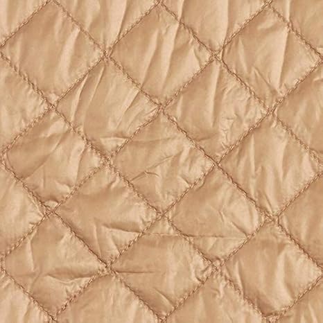 Fabulous Fabrics Steppstoff Futterstoff Rauten 5 cm – Gold — Meterware ab 0,5m — zum Nähen von Westen, Jacken und Mänteln