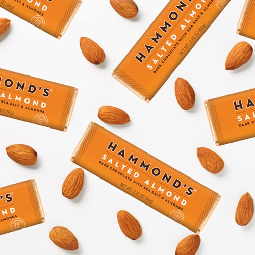 Hammond's Candies Gourmet Chocolate Candy Bars Salted Almond Rich