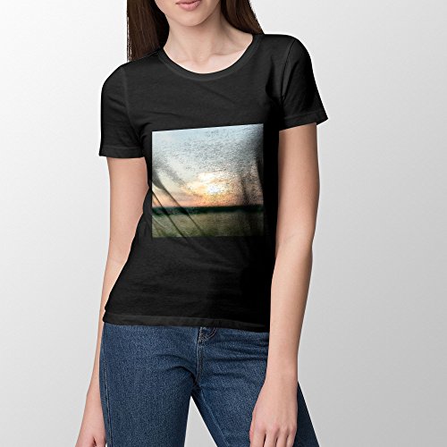 Westlake Art Time Sunset - Unisex Tshirt - Picture Photography Artwork Shirt - Black Adult Medium (None-0AB8A)
