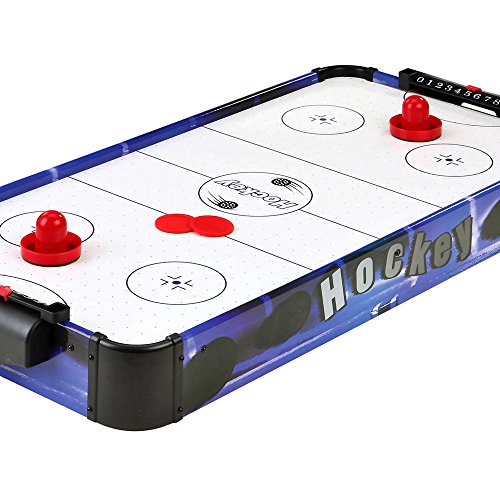 Air Hockey Pucks,Air Hockey Replacement Set for Air Hockey Table Family Game,Air Hockey Pucks and Paddles Red&Blue(4 Striker with Pads,8 Pucks)
